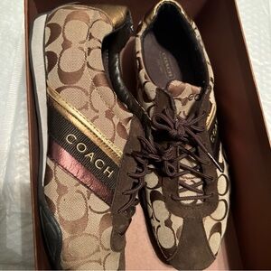 Coach Ladies 10m Tennis Shoes Brown